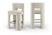 Load image into Gallery viewer, Zuno - Velvet Performance Fabric Upholstered Bar Stool (Set of 2)
