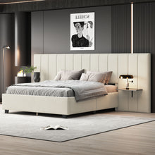 Load image into Gallery viewer, Upholstered Platform Bed With Big Headboard
