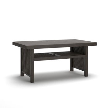 Mesa Valley - Rectangular Multi-Use Table With Umbrella Option - Dark Brown - Ego Home Furniture