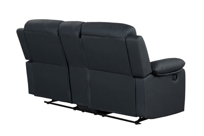 U6026 - Reclining Sofa With LED - Black