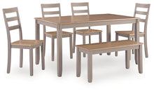 Load image into Gallery viewer, Harperfeld - Dining Room Table Set (Set of 6) - Natural / Gray
