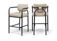 Load image into Gallery viewer, Serava - Vegan Leather Upholstered Bar Stool
