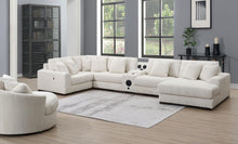 Load image into Gallery viewer, U244 - 6 Piece Living Room Set (2 Armless Chairs, 1 Console, 1 Right Chaise, 1 LAF, 1 Wedge) - White
