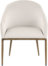 Load image into Gallery viewer, Ferro - Upholstered Dining Arm Chair With Brushed Gold Legs
