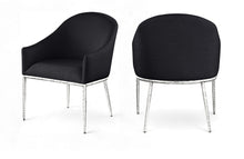 Load image into Gallery viewer, Ferro - Upholstered Dining Arm Chair With Brushed Silver Legs
