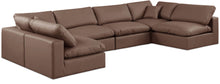 Load image into Gallery viewer, Comfy - 6 Piece Faux Leather Modular Armless Sectional
