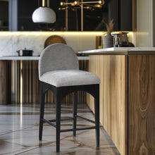 Load image into Gallery viewer, Waldorf - Chenille Stool With Black Legs
