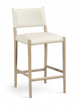 Load image into Gallery viewer, Andie - Vegan Leather Upholstered Counter Stool - Natural Base
