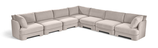 Hammond - Velvet Performance Fabric Upholstered 7 Piece Corner Sectional - Ego Home Furniture