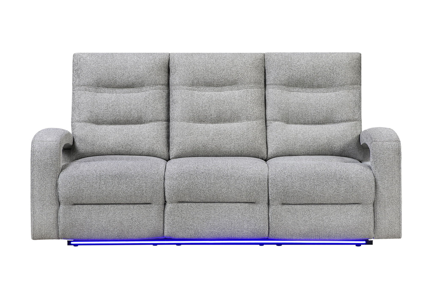 U6611 - Power Reclining Sofa With LED - Dark Gray