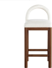 Load image into Gallery viewer, Conrad - Linen Counter Stool With Brown Legs
