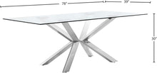 Load image into Gallery viewer, Juno - Glass Dining Table - Pearl Silver

