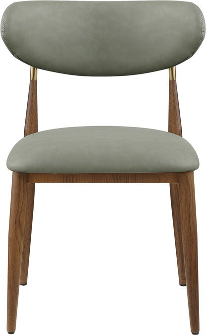 Ronda - Vegan Leather Upholstered Dining Side Chair - Walnut Legs