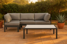 Load image into Gallery viewer, Nizuc - Outdoor Patio 4 Piece Modular Sectional With Gray Frame
