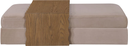 Woodra - Velvet Coffee Table/Ottoman