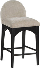 Load image into Gallery viewer, Waldorf - Chenille Stool With Black Legs

