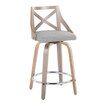 Load image into Gallery viewer, Charlotte - Farmhouse Fixed Height Counter Stool &amp; Swivel With Round Footrest (Set of 2)
