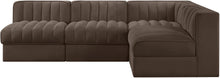 Load image into Gallery viewer, Rummi - Armless Velvet Performance Fabric Upholstered 4 Piece Modular Sectional
