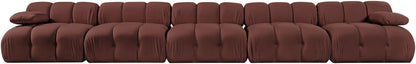 Orin - Velvet 5 Piece Modular Armless Sofa