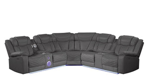 Galaxy Home Challenger Reversible Sectional Gray
