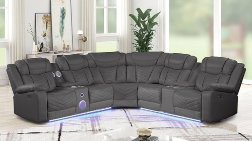 Galaxy Home Challenger Reversible Sectional Gray image