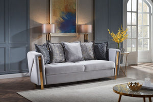 Galaxy Home Chanelle Sofa in Gray