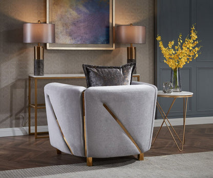 Galaxy Home Chanelle Chair in Gray