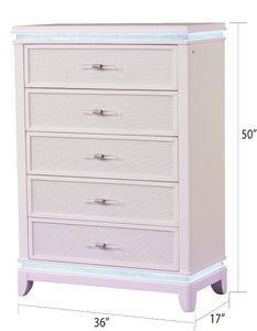 Galaxy Home Opium Chest in White - Ego Home Furniture