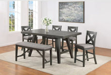 Load image into Gallery viewer, Crown Mark Furniture Rufus Bench in Dark Gray

