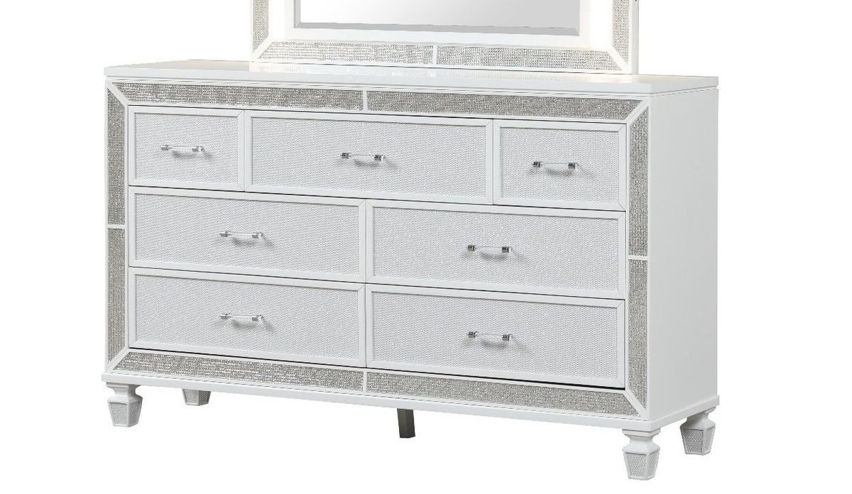 Galaxy Home Crystal Dresser in White