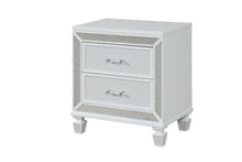 Load image into Gallery viewer, Galaxy Home Crystal Nightstand in White image
