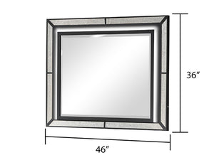 Galaxy Home Crystal Mirror in Black
