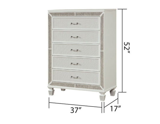 Galaxy Home Crystal Chest in White