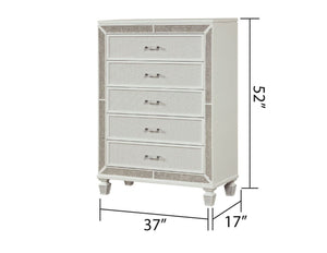 Galaxy Home Crystal Chest in White - Ego Home Furniture