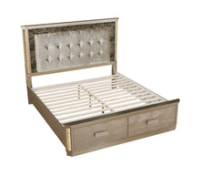 Load image into Gallery viewer, Galaxy Home Medusa King Bed in Gold
