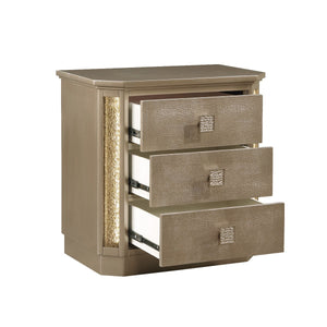 Galaxy Home Medusa Nightstand Gold - Ego Home Furniture