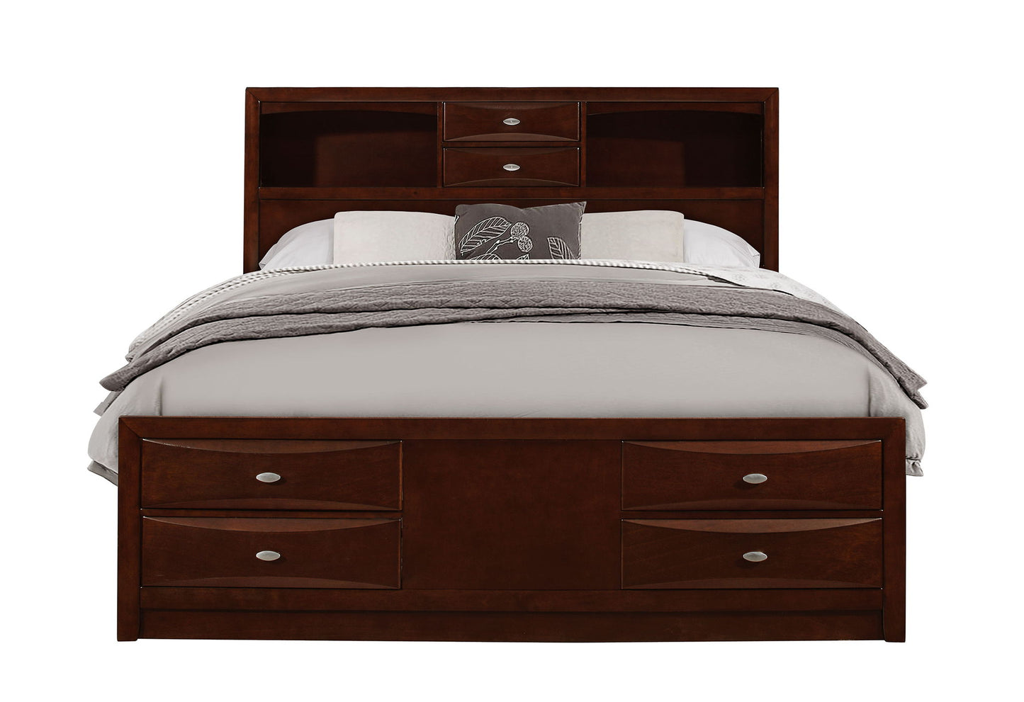 Linda - Queen Bed Headboard & Footboard - New Merlot