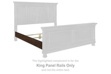 Load image into Gallery viewer, Porter - King Panel Rails - Rustic Brown
