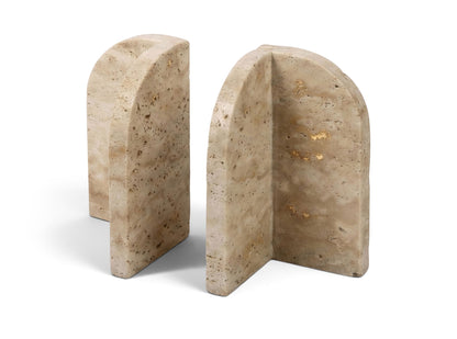 Dufresne - Genuine Marble Bookend - Travertine