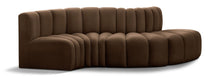 Load image into Gallery viewer, Arc - Velvet 4 Piece L-Shaped Modular Sofa
