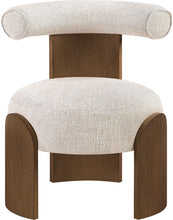 Load image into Gallery viewer, Calder - Linen Textured Fabric Upholstered Accent Chair - Painted Brown Base
