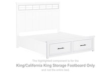 Load image into Gallery viewer, Ashbryn - King/California King Storage Footboard - White / Natural
