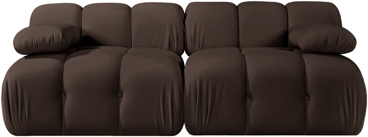 Orin - Velvet Performance Fabric Upholstered 2 Piece Modular Sofa