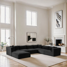 Load image into Gallery viewer, Shaggy - 7 Piece Modular U-Shaped Sectional With Ottoman
