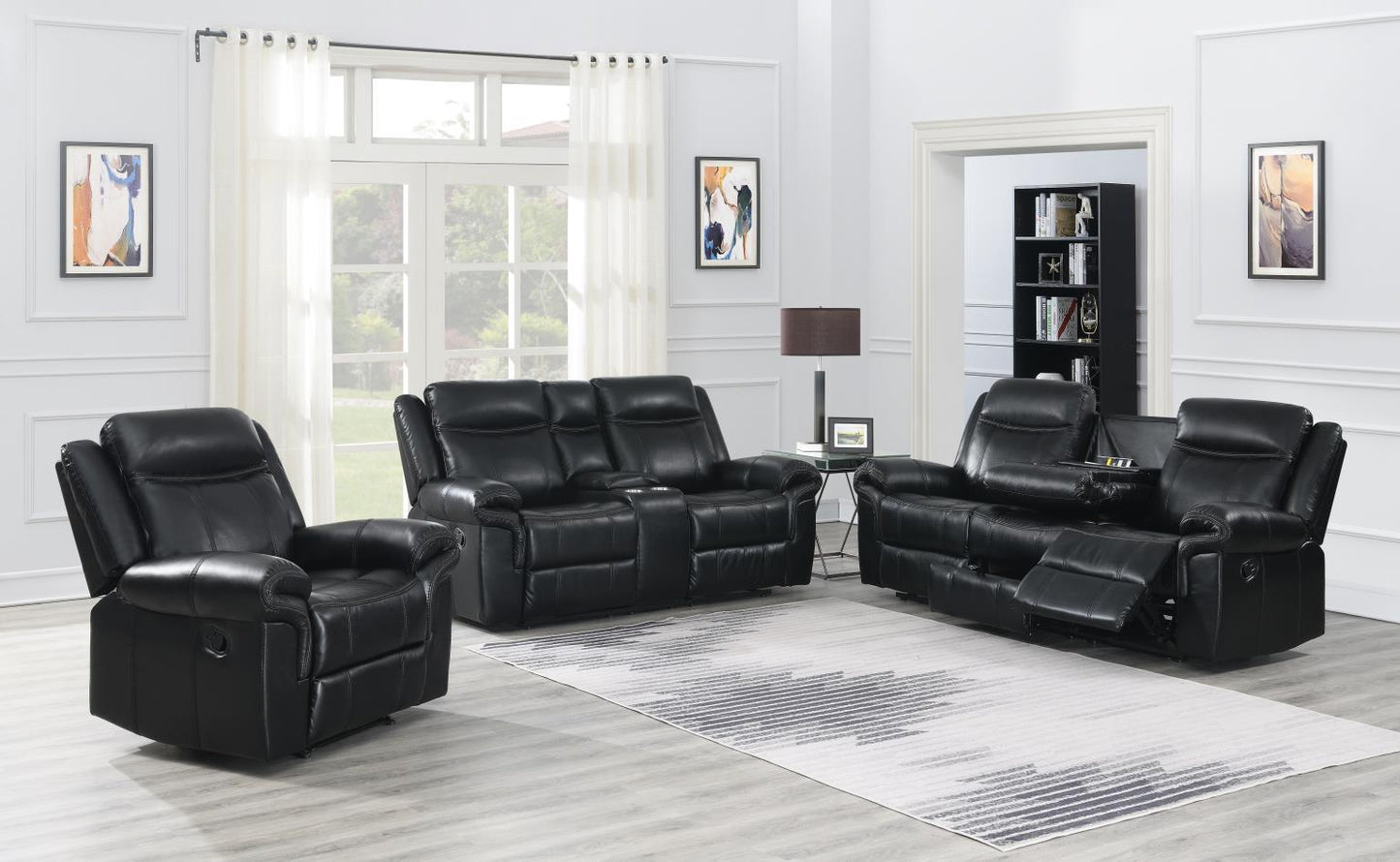 U105 - Motion Loveseat - Black