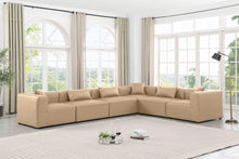 Load image into Gallery viewer, Cube - 6 Piece Modular Corner Sectional - Tan
