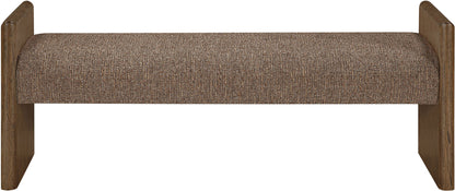 Hickory - Fabric Upholstered Bench - Brown Frame