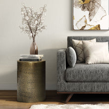 Load image into Gallery viewer, Corbin - Hammered Metal Side Table
