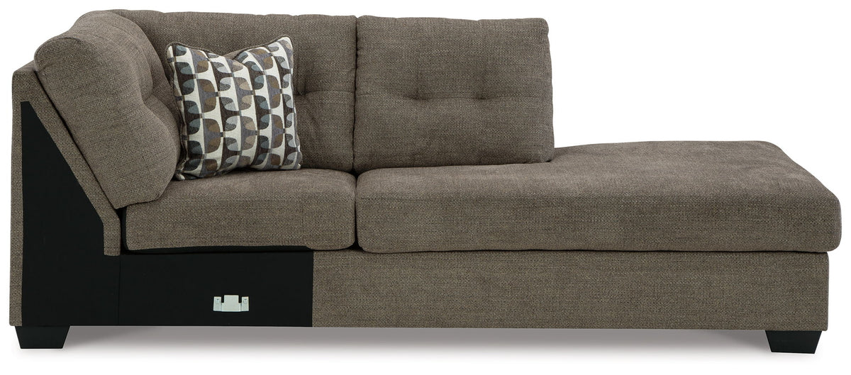 Mahoney - Raf Corner Chaise - Chocolate