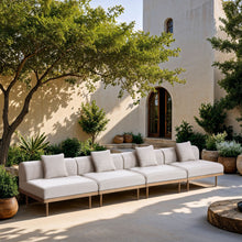 Load image into Gallery viewer, Laguna - 4 Piece 142" Upholstered Outdoor Patio Modular Armless Sofa
